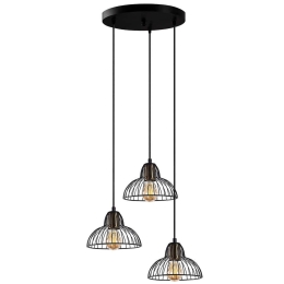 Φωτιστικό Οροφής Dopo 942FLG1435 44x44x114cm 3xE27 40W Black Opviq