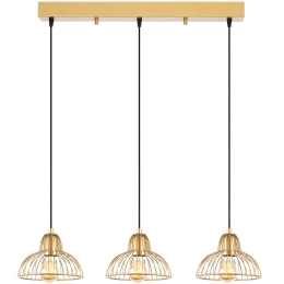 Φωτιστικό Οροφής - Ράγα Dopo 942FLG1437 70x20x114cm 3xE27 40W Gold Opviq