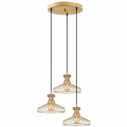 Φωτιστικό Οροφής Events 942FLG1441 47x47x115cm 3xE27 40W Gold Opviq