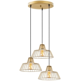 Φωτιστικό Οροφής Hakcu 942FLG1448 55x55x116cm 3xE27 40W Gold Opviq