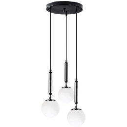 Φωτιστικό Οροφής King 942FLG1470 34x34x134cm 3xE14 40W Black-White Opviq