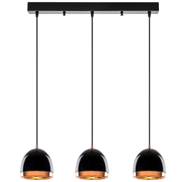 Φωτιστικό Οροφής - Ράγα Mugo 942FLG1480 62x17x110cm 3xE27 40W Black-Gold Opviq