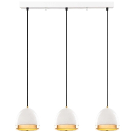 Φωτιστικό Οροφής - Ράγα Mugo 942FLG1482 62x17x110cm 3xE27 40W White-Gold Opviq