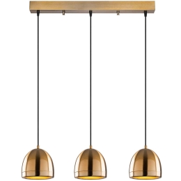 Φωτιστικό Οροφής - Ράγα Mugo 942FLG1486 62x17x110cm 3xE27 40W Gold Opviq