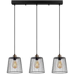 Φωτιστικό Οροφής - Ράγα Pirlo 942FLG1489 68x16x114cm 3xE27 40W Black-Gold Opviq