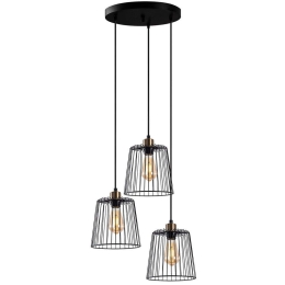 Φωτιστικό Οροφής Pirlo 942FLG1490 50x50x114cm 3xE27 40W Black-Gold Opviq