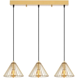 Φωτιστικό Οροφής - Ράγα Soylu 942FLG1498 72x20x117cm 3xE27 40W Gold Opviq
