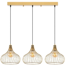 Φωτιστικό Οροφής - Ράγα Teldamla 942FLG1605 76x22x120cm 3xE27 40W Gold Opviq