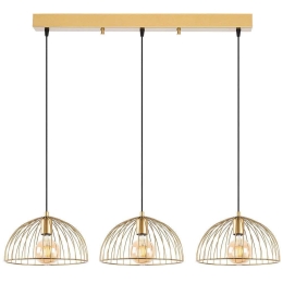 Φωτιστικό Οροφής - Ράγα Telkure 942FLG1611 101x31x105cm 3xE27 40W Gold Opviq
