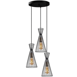Φωτιστικό Οροφής Teltom 942FLG1615 68x68x125cm 3xE27 40W Black Opviq