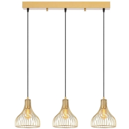 Φωτιστικό Οροφής - Ράγα Telyildo 942FLG1623 70x20x117cm 3xE27 40W Gold Opviq