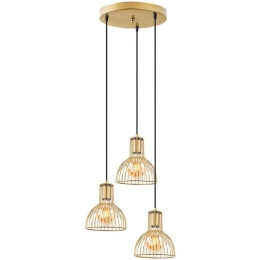 Φωτιστικό Οροφής Vazo 942FLG1634 42x42x117cm 3xE27 40W Gold Opviq