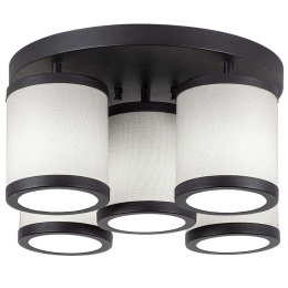 Φωτιστικό Οροφής - Πλαφονιέρα Way 942FLG1638 50x50x22cm 5xE27 40W White-Black Opviq