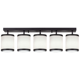 Φωτιστικό Οροφής - Πλαφονιέρα Way 942FLG1640 84x20x21cm 5xE27 40W Black-White Opviq