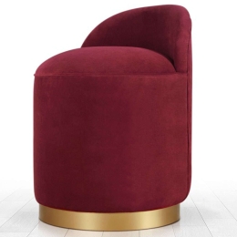 Σκαμπό Dover 209FLF1105 45x70cm Bordo-Gold