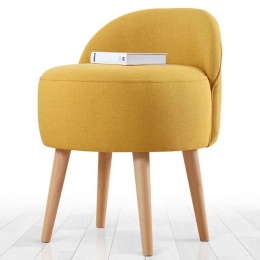 Σκαμπό Corvile 209FLF1148 46x46x64cm Yellow-Natural
