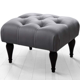 Σκαμπό Floral 209FLF1290 51x46x36cm Grey