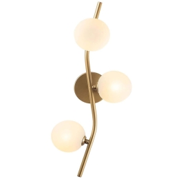 Φωτιστικό Τοίχου - Απλίκα 211LMP1124 23x19x55cm 3xG9 10W Gold-White Opviq