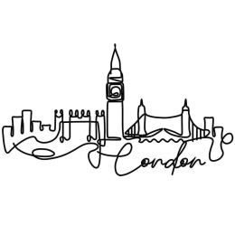 Διακοσμητικό Τοίχου London 930DYU1143 120x1,5x53cm Black Wallity Μέταλλο