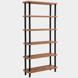 Ραφιέρα Δαπέδου Gala 688DRA1207 80x28x168,5cm Black-Pine