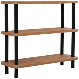 Ραφιέρα Δαπέδου Step 688DRA1210 80x28x75cm Black-Pine