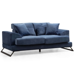 Καναπές Διθέσιος Frido 560ARE1523 185x100x92cm Navy Blue