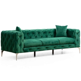 Καναπές Τριθέσιος Como 569HLN1134 237x90x70cm Green