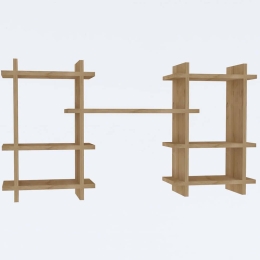 Ραφιέρα Τοίχου Tefo 495SSE1161 116,4x19,5x60cm Oak