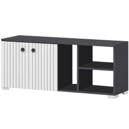 Παπουτσοθήκη Sarandon 475OLV1818 120x31,4x51,6cm Anthracite-White Μοριοσανίδα, Μελαμίνη