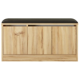Παπουτσοθήκη - Σκαμπό 956LCS3404 89,6x35,5x45,8cm Oak Μοριοσανίδα, Μελαμίνη