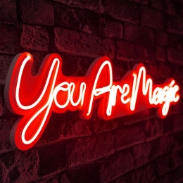 Διακοσμητικό Φωτιστικό Τοίχου You are Magic 395NGR2213 69x2x18cm Led 19,6W Red Wallity