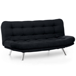 Καναπές - Κρεβάτι Τριθέσιος Misa 859FTN2805 200x105x95cm Black