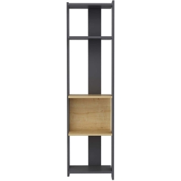 Ραφιέρα Δαπέδου Abis Narrow 935CMN1153 43,6x26,8x165cm Anthracite-Oak