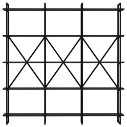 Βιβλιοθήκη Elston 935CMN1182 180x34x180cm Black-Anthracite