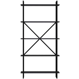 Βιβλιοθήκη Elston 935CMN1190 90x34x180cm Black-Anthracite