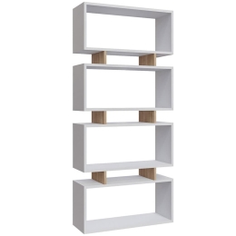 Βιβλιοθήκη Langdon 935CMN1245 72x25x161cm White-Oak