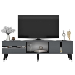 Έπιπλο Τηλεόρασης Vania 475OLV1152 150x50x29,6cm Anthracite-Silver