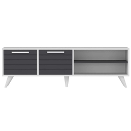 Έπιπλο Τηλεόρασης Noyan 327ODS1116 150x30x48cm White-Anthracite