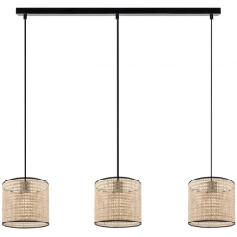 Φωτιστικό Οροφής - Ράγα 780SGN4560 70x15x80cm 3xE14 40W Natural-Black Opviq