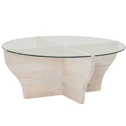 Τραπέζι Σαλονιού Amphora 552NOS2255 92x92x36cm White