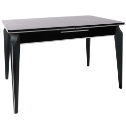 Τραπέζι Επεκτεινόμενο Star 974NMB1736 120/148,5x79x75cm Marble Effect Black-Silver Μοριοσανίδα, Μέταλλο