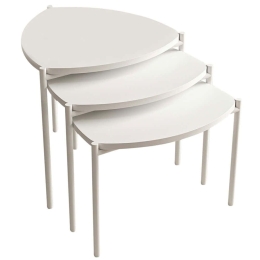 Ζιγκόν Lenny (Σετ 3Τμχ) 506MNR1222 45x45x45/40/35cm White