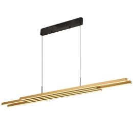 Φωτιστικό Οροφής - Ράγα Krakow 701CHD1146 130x13x120cm Led 6500lm 65W 3000K Gold Opviq