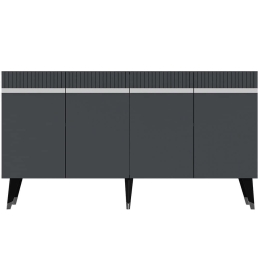 Μπουφές Defne 475OLV1738 150x40x80cm Anthracite-Silver Μοριοσανίδα, Μελαμίνη