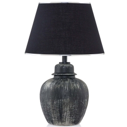 Φωτιστικό Επιτραπέζιο 687HMY2116 30x52cm E27 40W Black-Silver Opviq