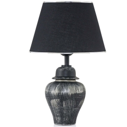 Φωτιστικό Επιτραπέζιο 687HMY2117 30x50cm E27 40W Black-Silver Opviq