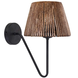 Φωτιστικό Τοίχου - Απλίκα 687HMY1841 20x35cm E27 60W Black-Brown Opviq