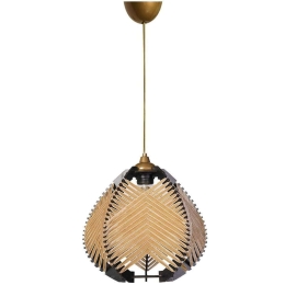 Φωτιστικό Οροφής 687HMY1452 25x30cm 1xE27 60W Natural-Black Opviq