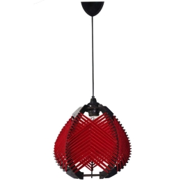 Φωτιστικό Οροφής 687HMY1457 25x70cm 1xE27 40W Black-Red Opviq