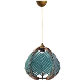 Φωτιστικό Οροφής 687HMY1459 25x30cm 1xE27 60W Natural-Blue Opviq